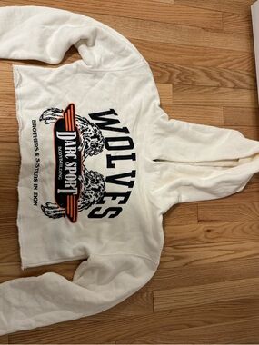 Darc Sport White Wolves Graphic Hoodie with Orange & Black Logo